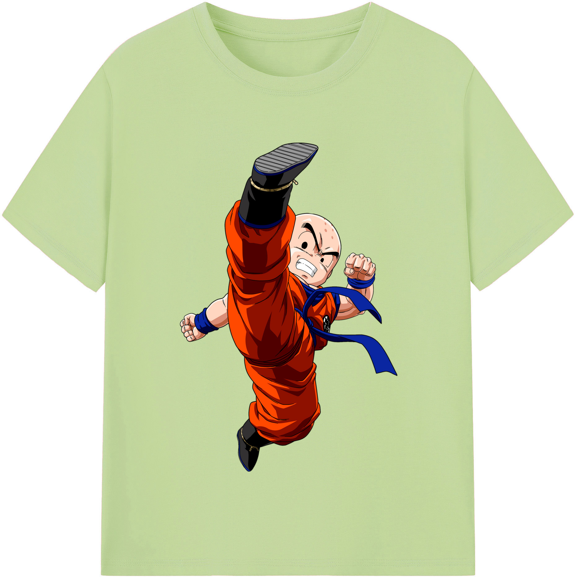 （画像用） ドラゴンボール クリリン DRAGON BALL krillin 綿100％半袖Tシャツ（フロントプリント）
